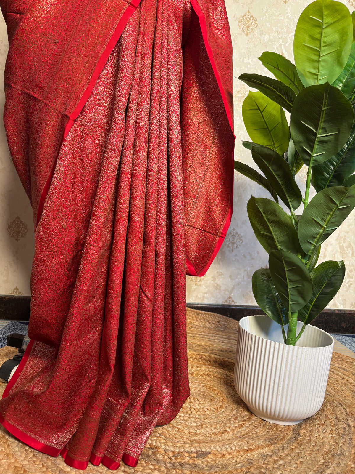 Banaras crape chiffon Saree