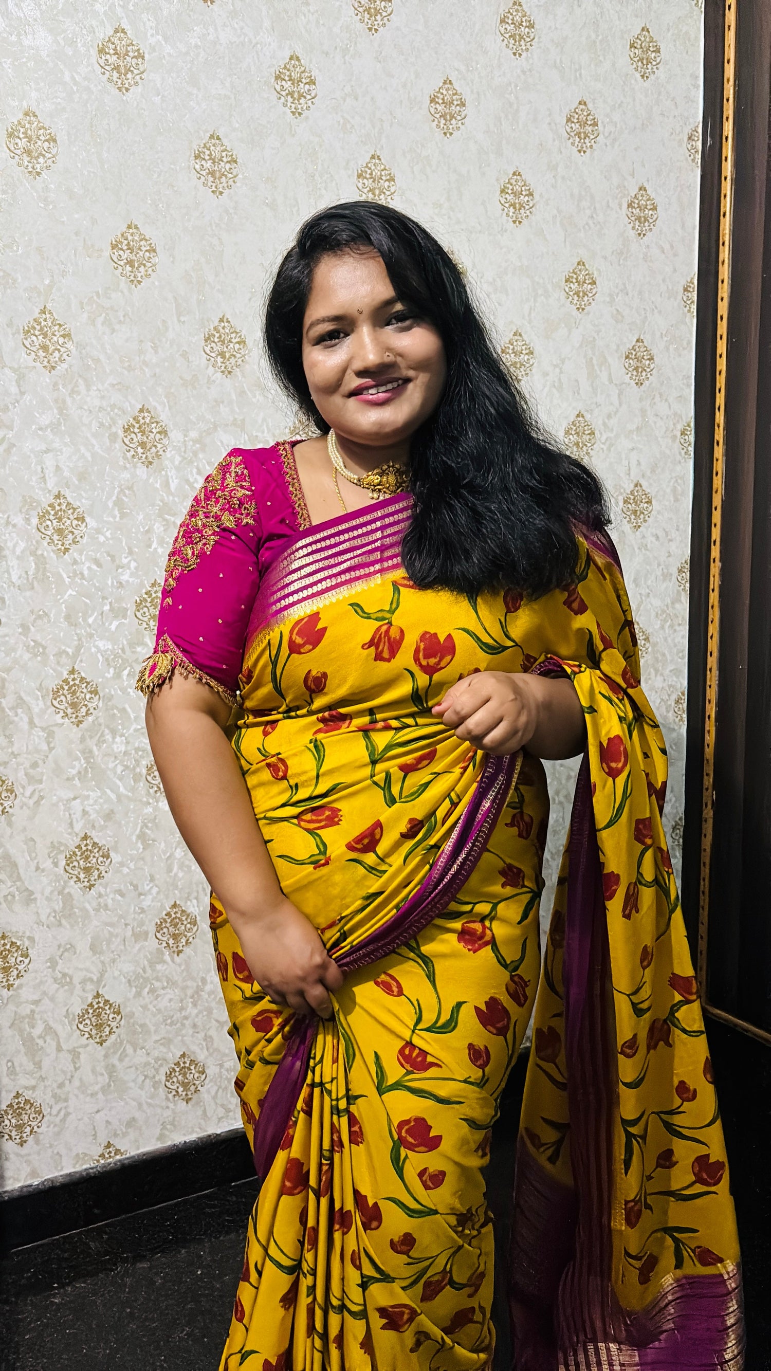 Semi Mysore crape silk sarees
