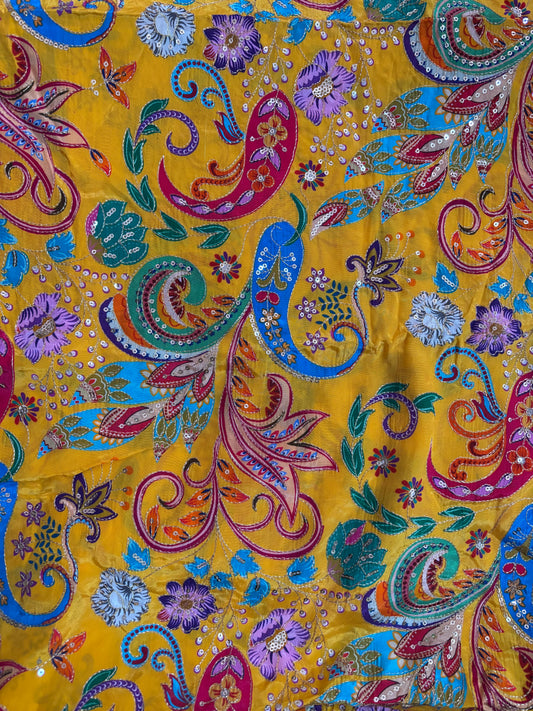 Natural crape blouse material