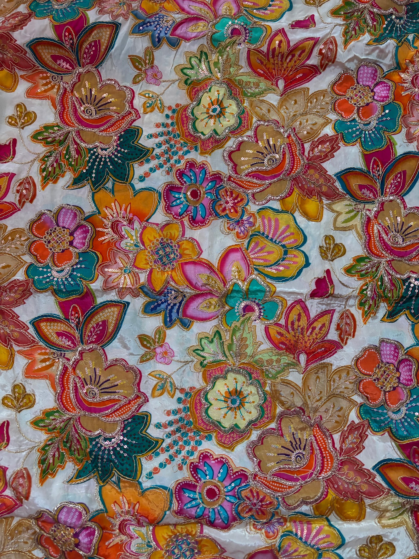 Natural crape blouse material