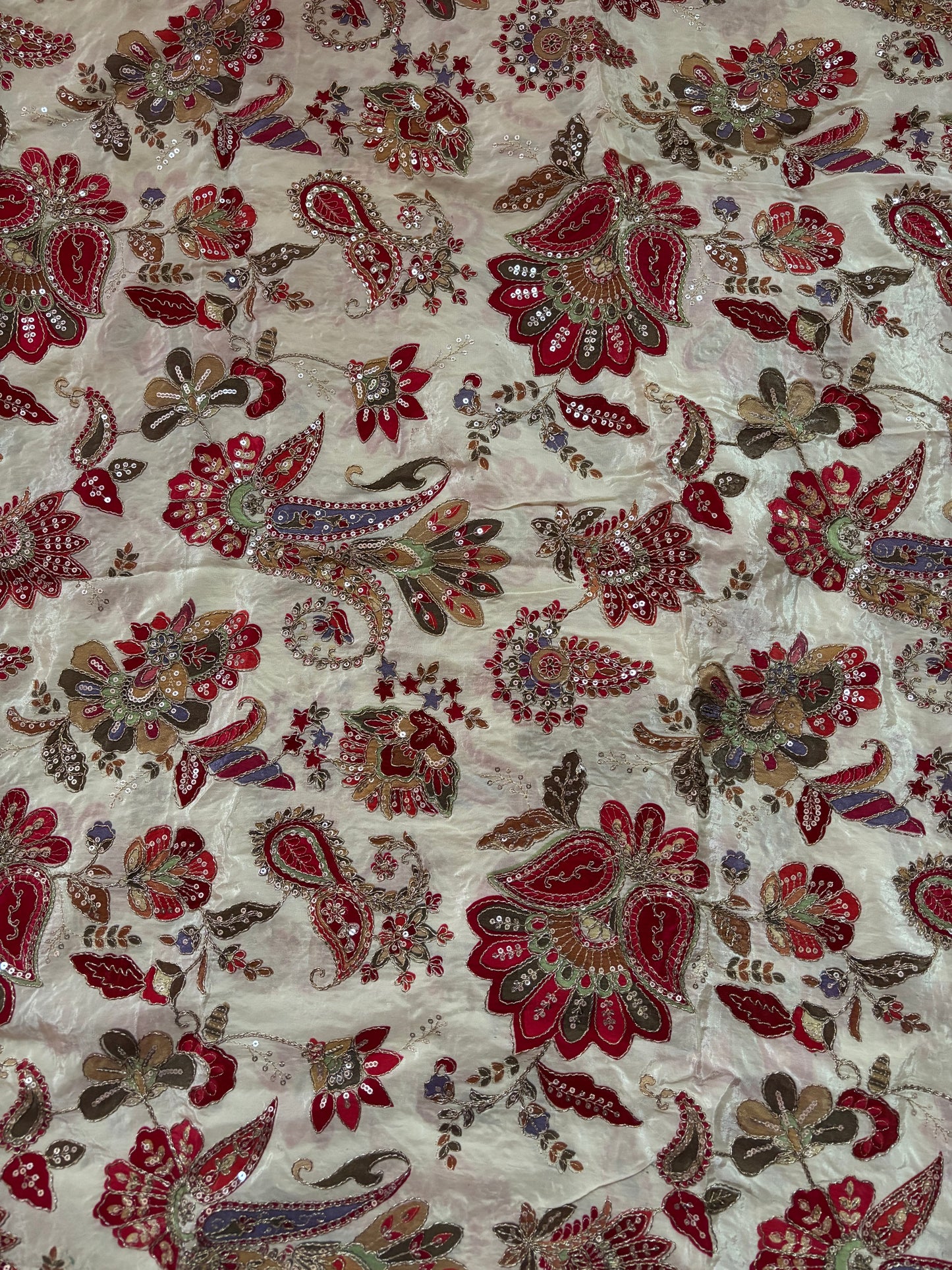 Natural crape blouse material