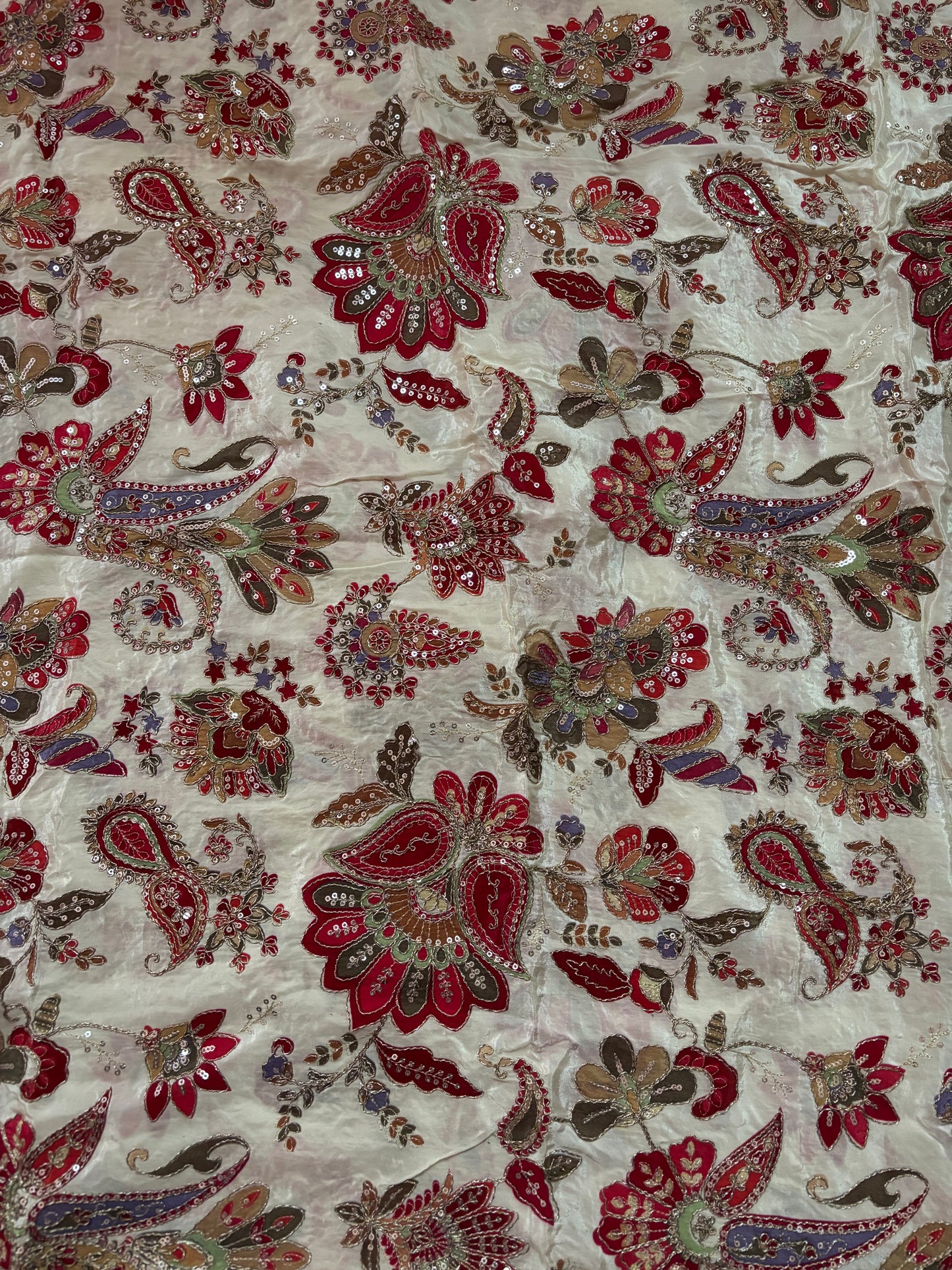 Natural crape blouse material