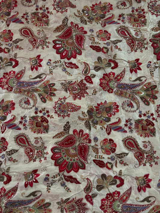 Natural crape blouse material