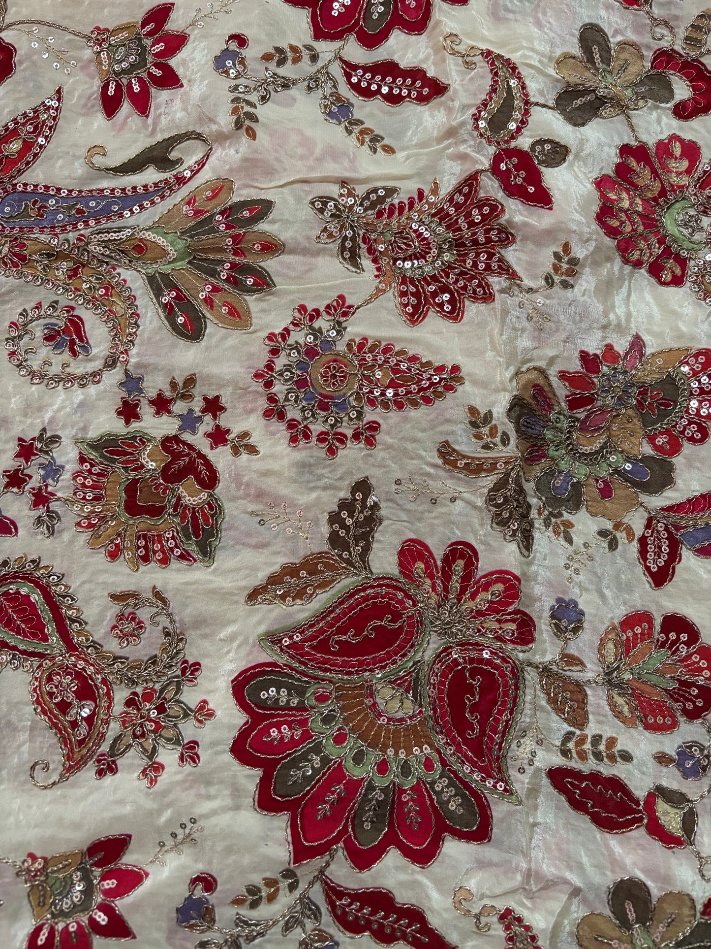 Natural crape blouse material