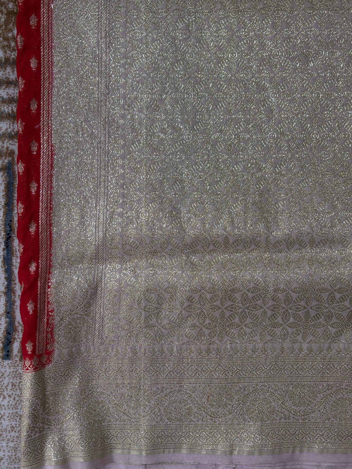 Semi banaras kaddi georgette