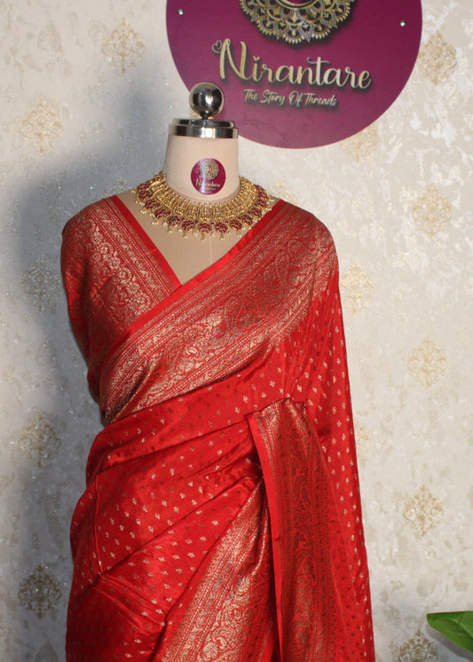 Banaras crape chiffon Saree